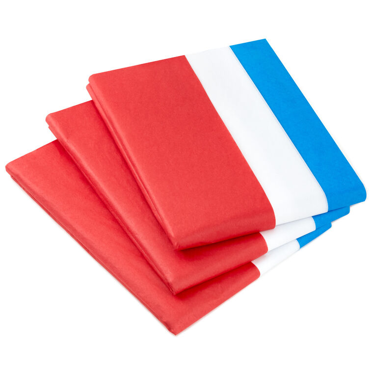 hallmark Red/White/Blue 3-Pack Bulk Tissue Paper 120 sheets