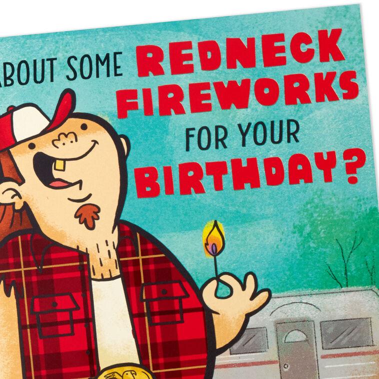 Hallmark Redneck Fireworks Funny Musical Birthday Card