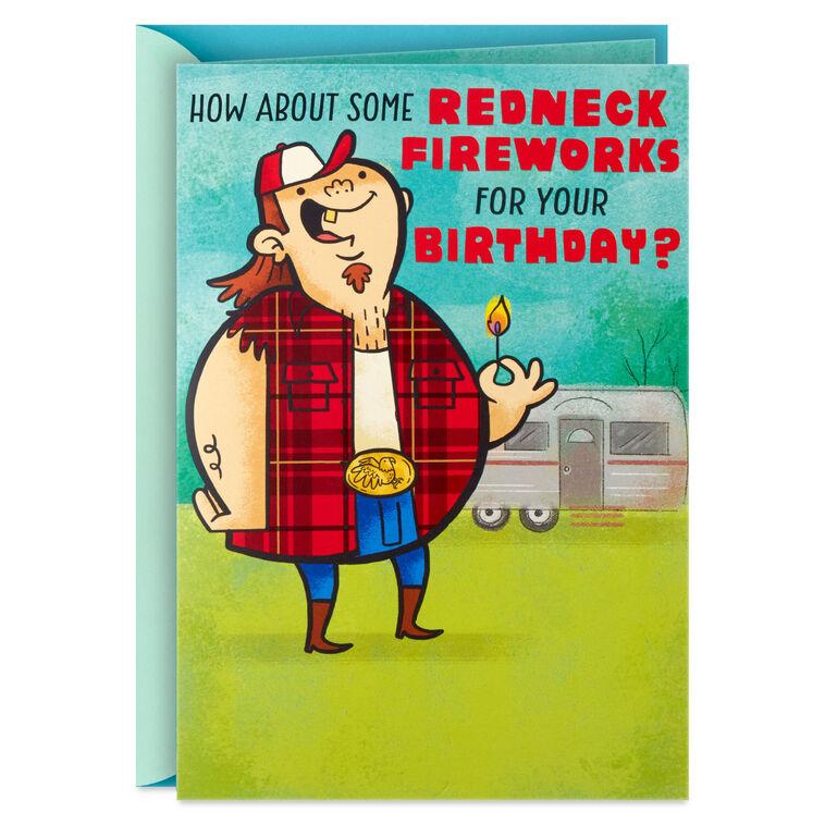 hallmark Redneck Fireworks Funny Musical Birthday Card