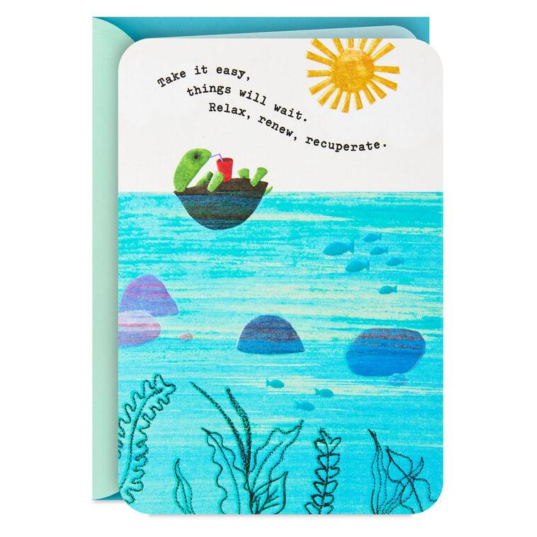 hallmark Relax Renew Recuperate Turtle Get Well Card