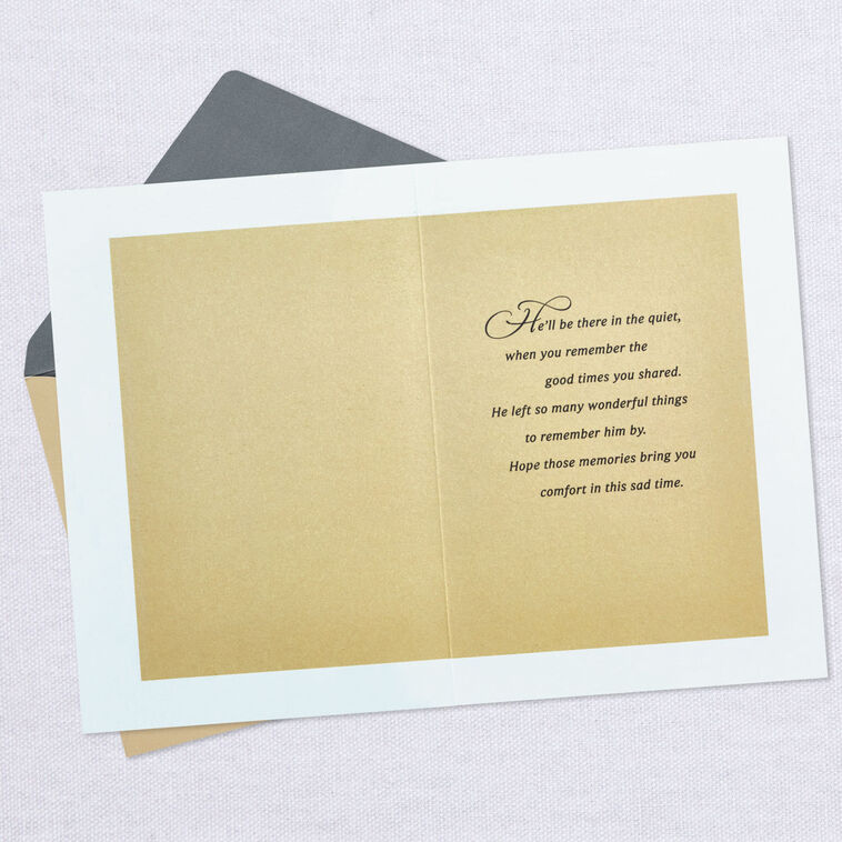 Hallmark Remembering Him Gilded Leaves Sympathy Card