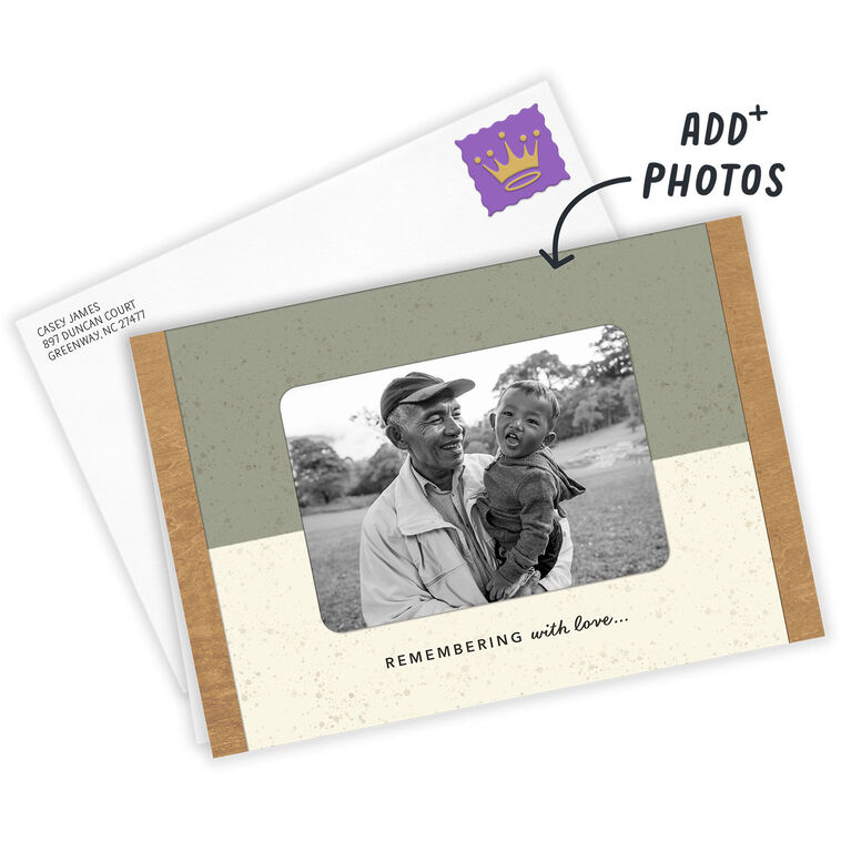 Hallmark Remembering With Love Color Block Custom Sympathy Card