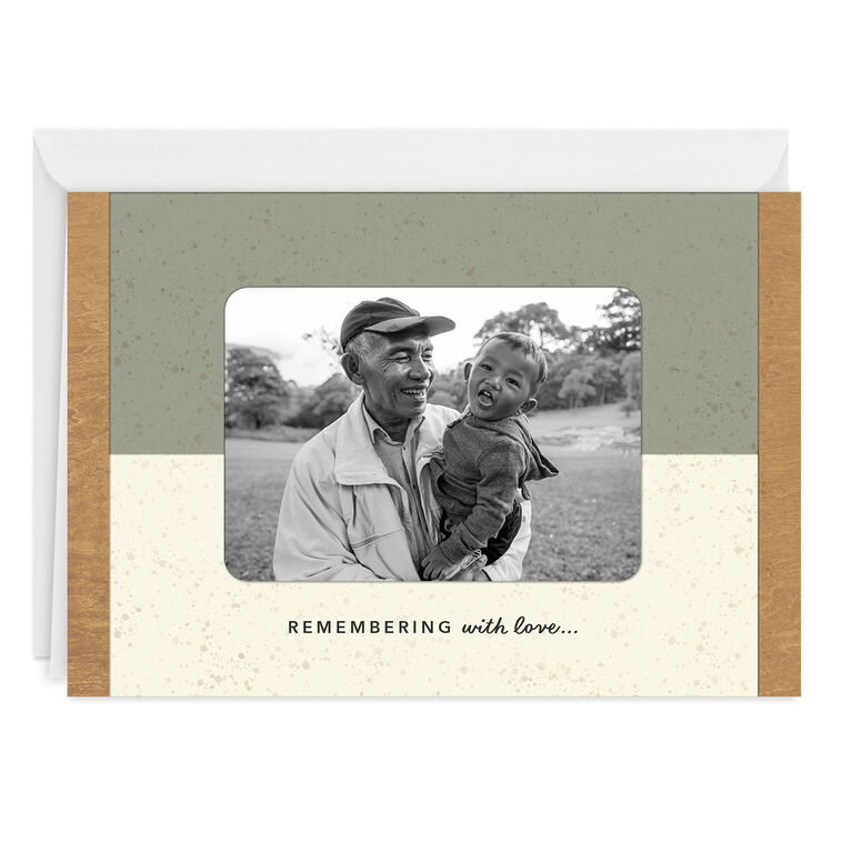 hallmark Remembering With Love Color Block Custom Sympathy Card