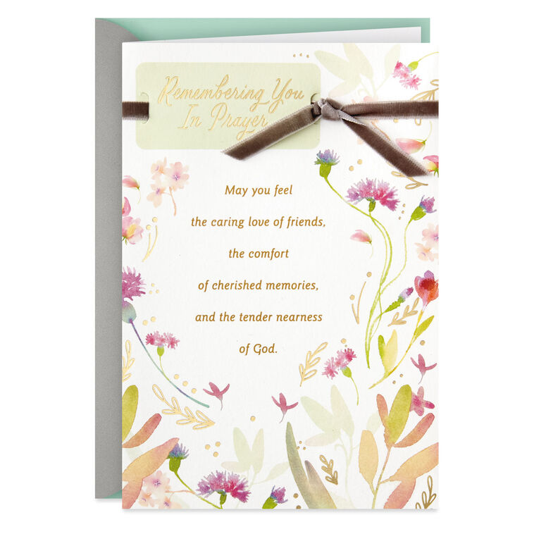 hallmark Remembering You in Prayer Religious Sympathy Card