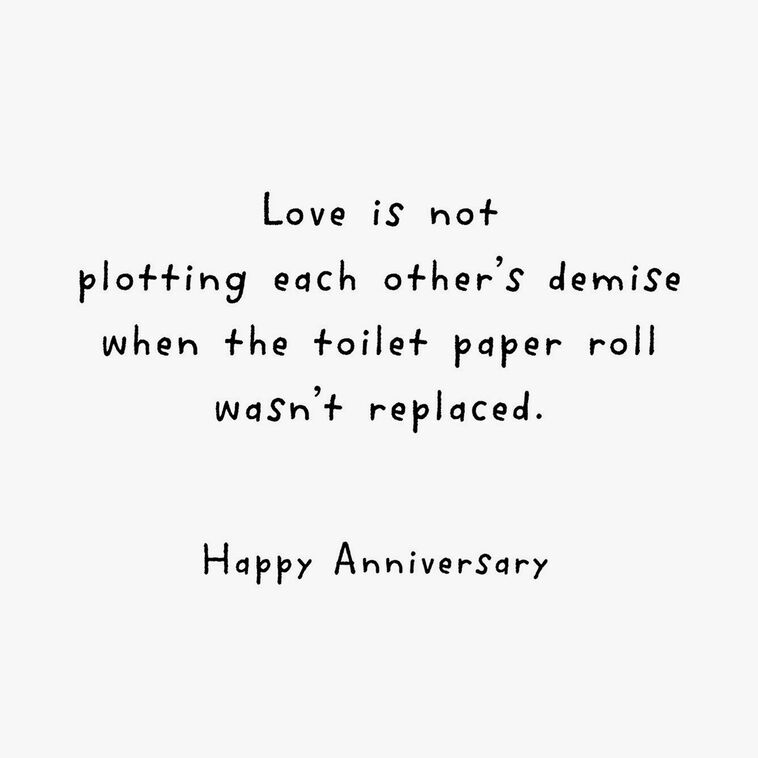Hallmark Replacing The Toilet Paper Roll Funny Anniversary Card