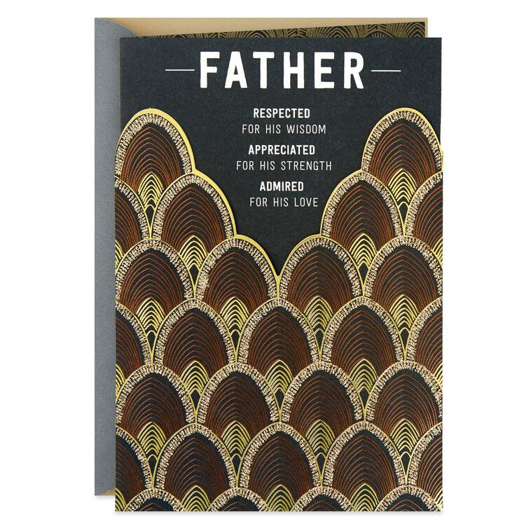 hallmark Respected Appreciated and Admired Birthday Card for Father