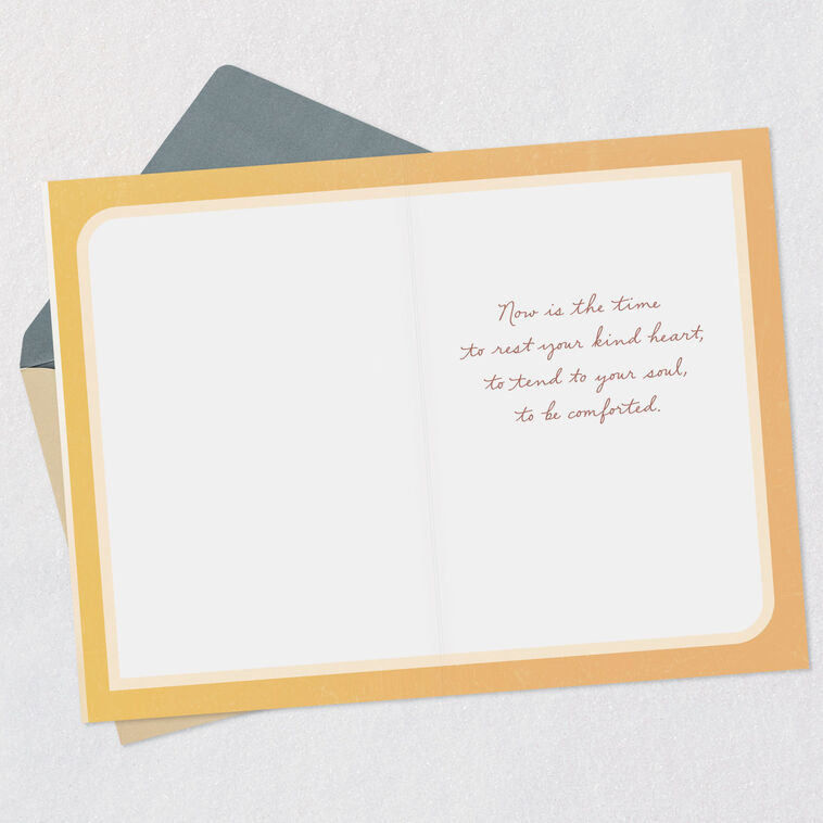 Hallmark Rest Your Kind Heart And Tend To Your Soul Sympathy Card