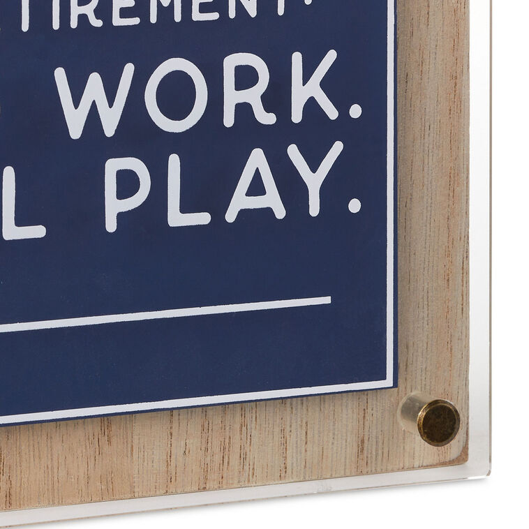 Hallmark Retirement: No Work All Play Layered Wall Decor 6.5"