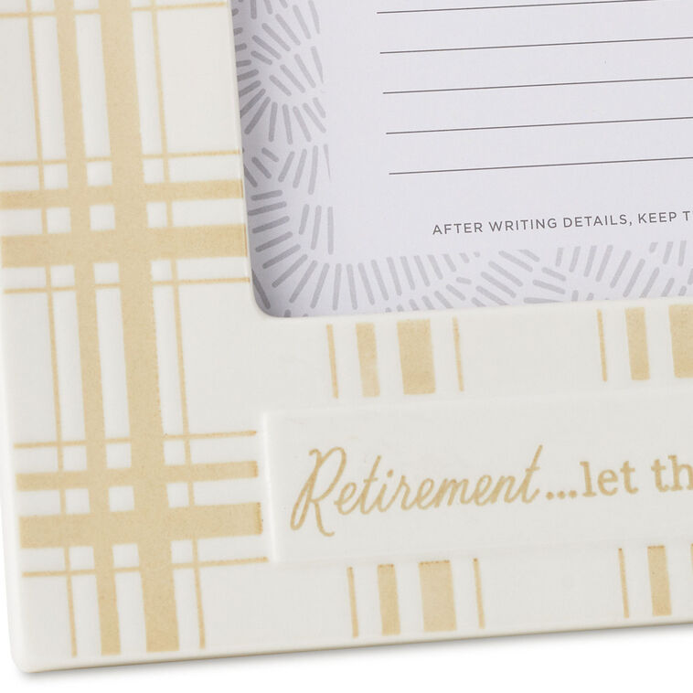 Hallmark Retirement Quote On Plaid Picture Frame 4x6