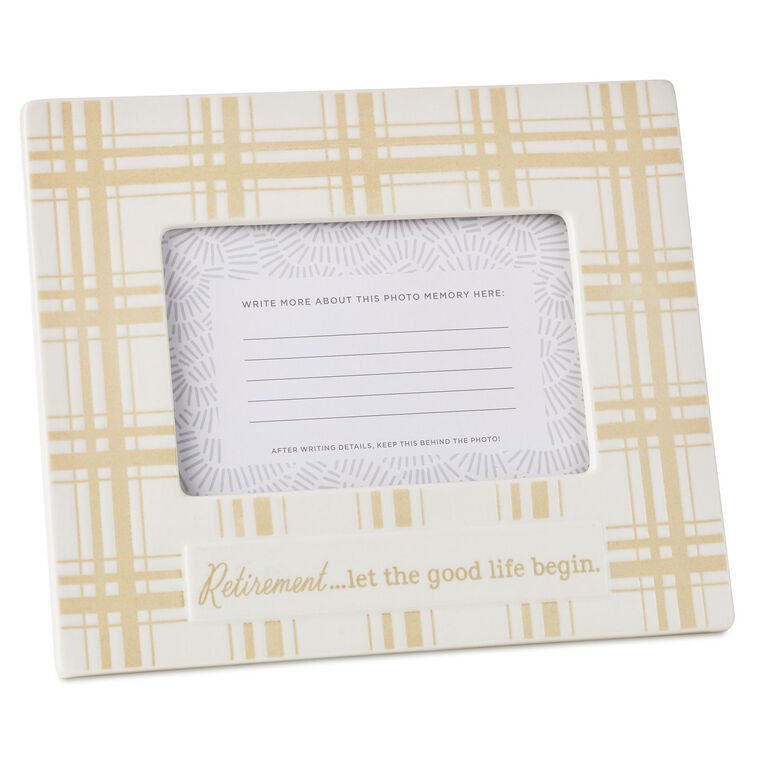 hallmark Retirement Quote on Plaid Picture Frame 4x6