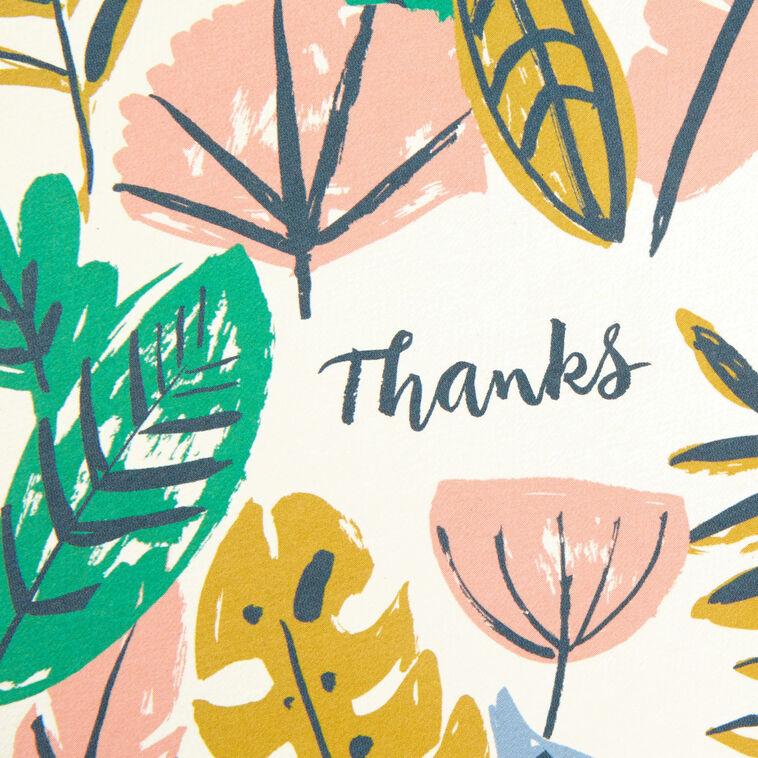 Hallmark Retro Flowers And Leaves Assorted Blank Thank-You Notes Pack Of 48