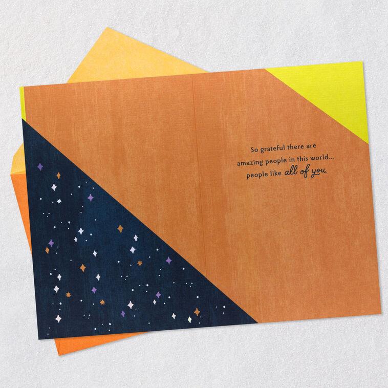 Hallmark Retro Lettering And Stars Thank You Card For All