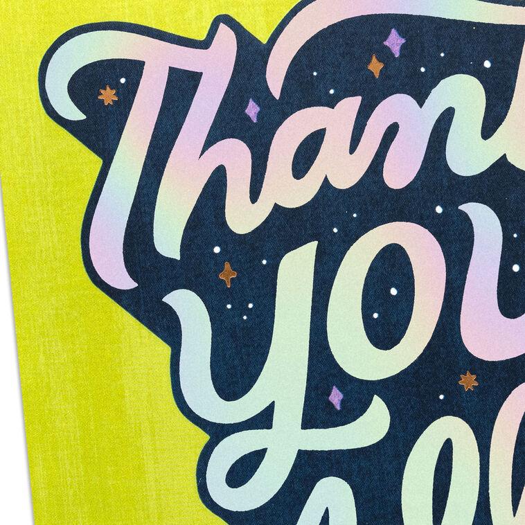 Hallmark Retro Lettering And Stars Thank You Card For All