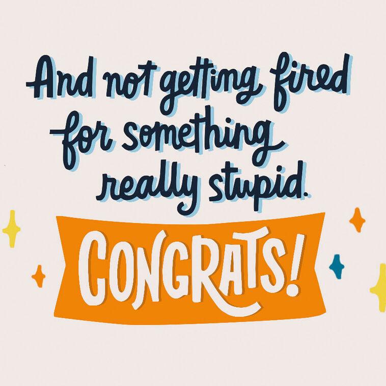 Hallmark Reward For Not Getting Fired Funny Retirement Card