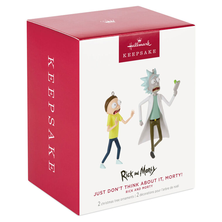 Hallmark Rick And Morty Just Don't Think About It Morty Ornaments Set Of 2
