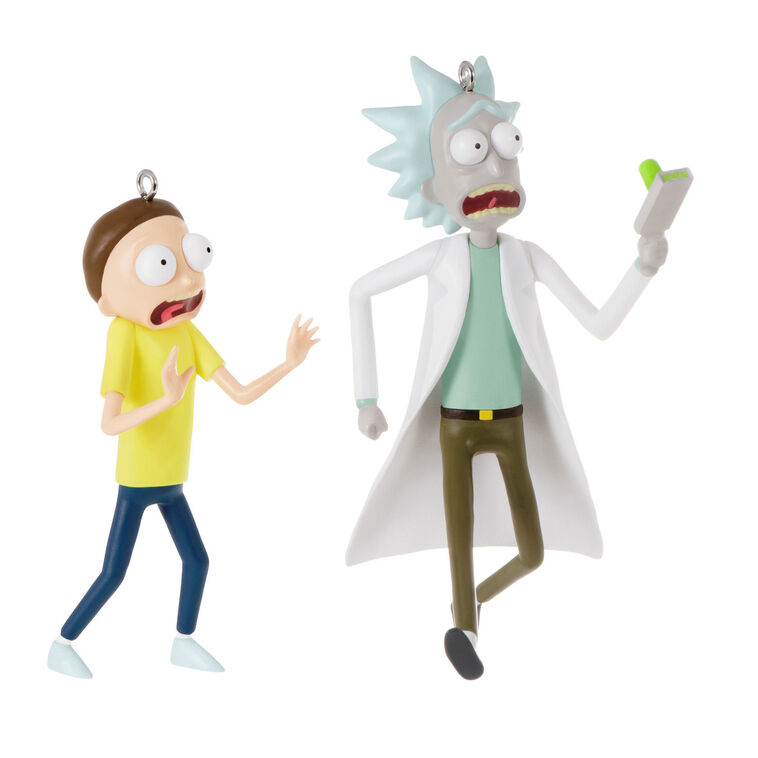 hallmark Rick and Morty Just Don't Think About It Morty Ornaments Set of 2