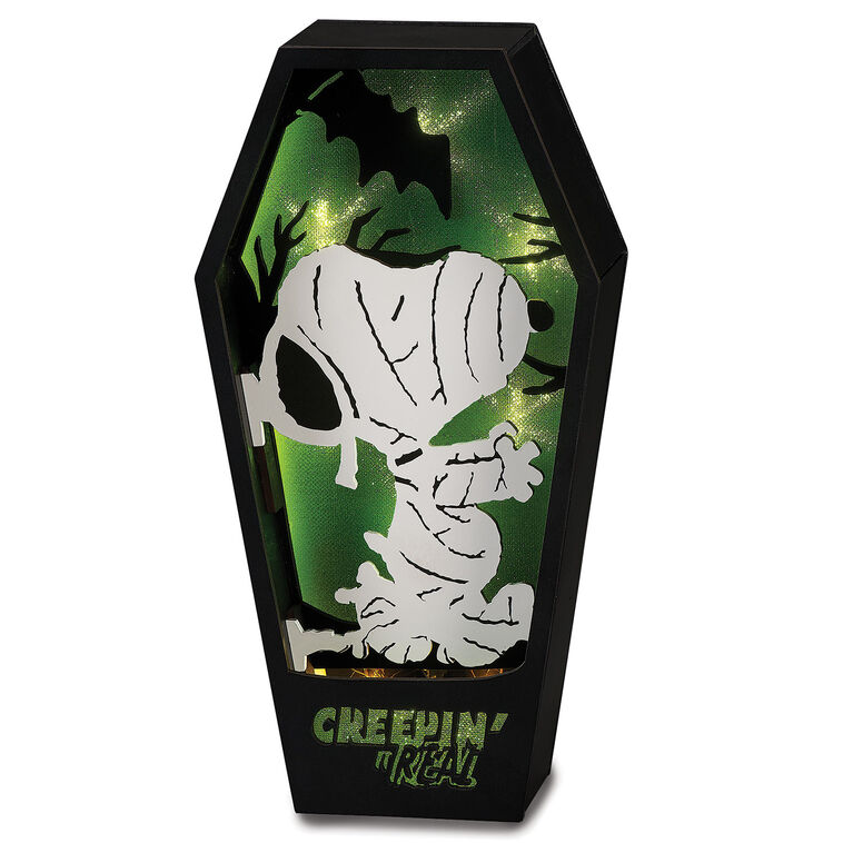 hallmark Roman Lighted Peanuts Snoopy Mummy Figurine 10"
