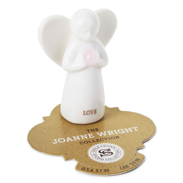 Hallmark Rose Quartz Angel Of Love Mini Angel Figurine 2"