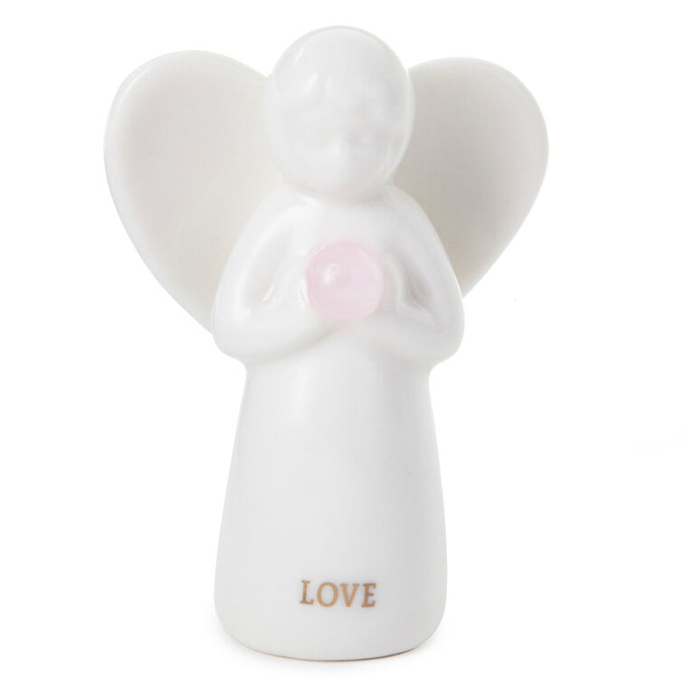 hallmark Rose Quartz Angel of Love Mini Angel Figurine 2"