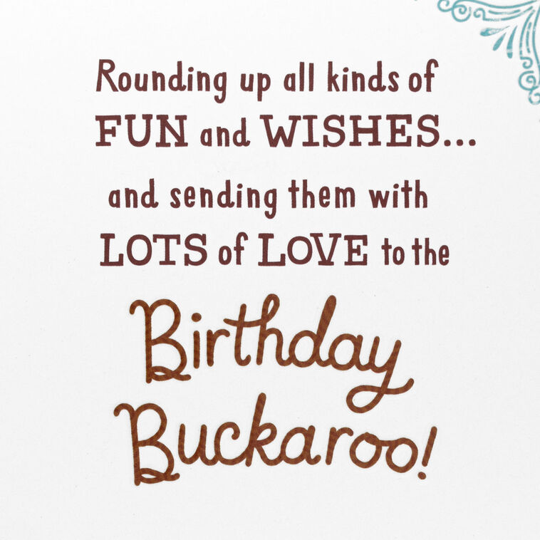 Hallmark Round Up Some Fun First Birthday Card For Grandson With Decal
