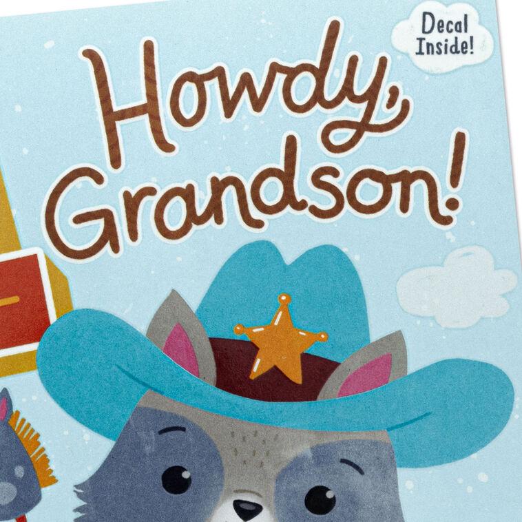 Hallmark Round Up Some Fun First Birthday Card For Grandson With Decal