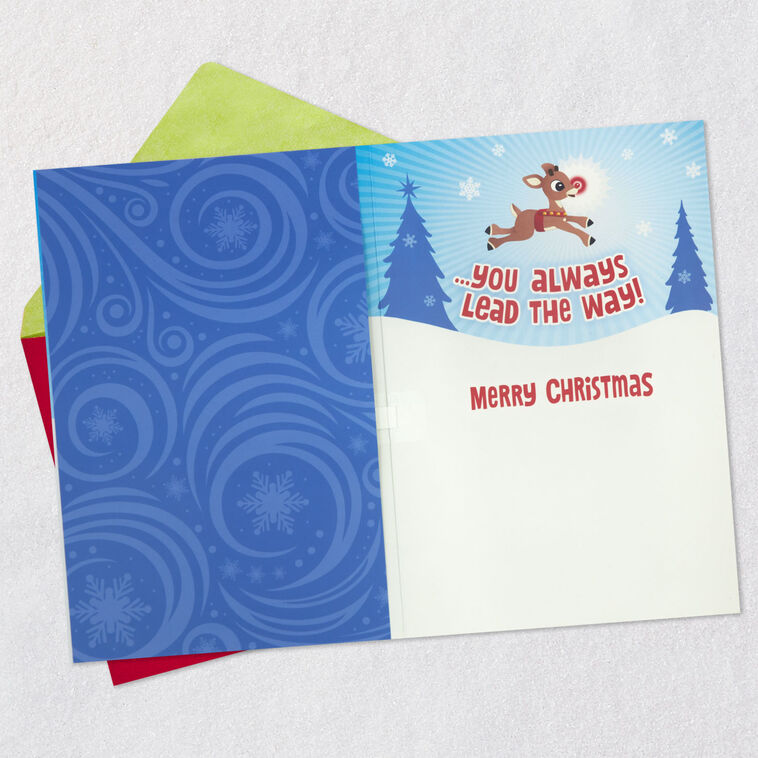 Hallmark Rudolph The Red-Nosed Reindeer® Bringing The Merry Musical Christmas Card For Kids