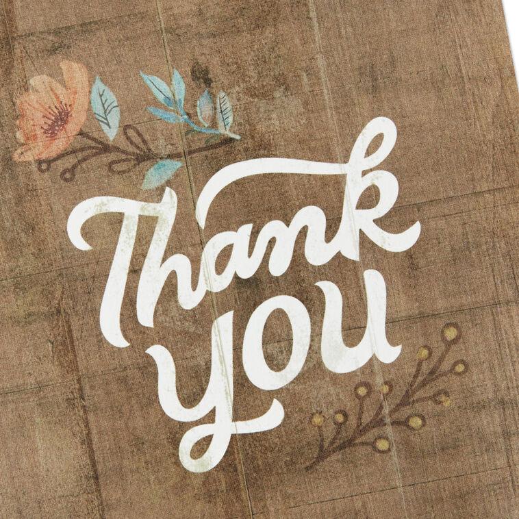 Hallmark Rustic Chic Assorted Blank Thank-You Notes Pack Of 48
