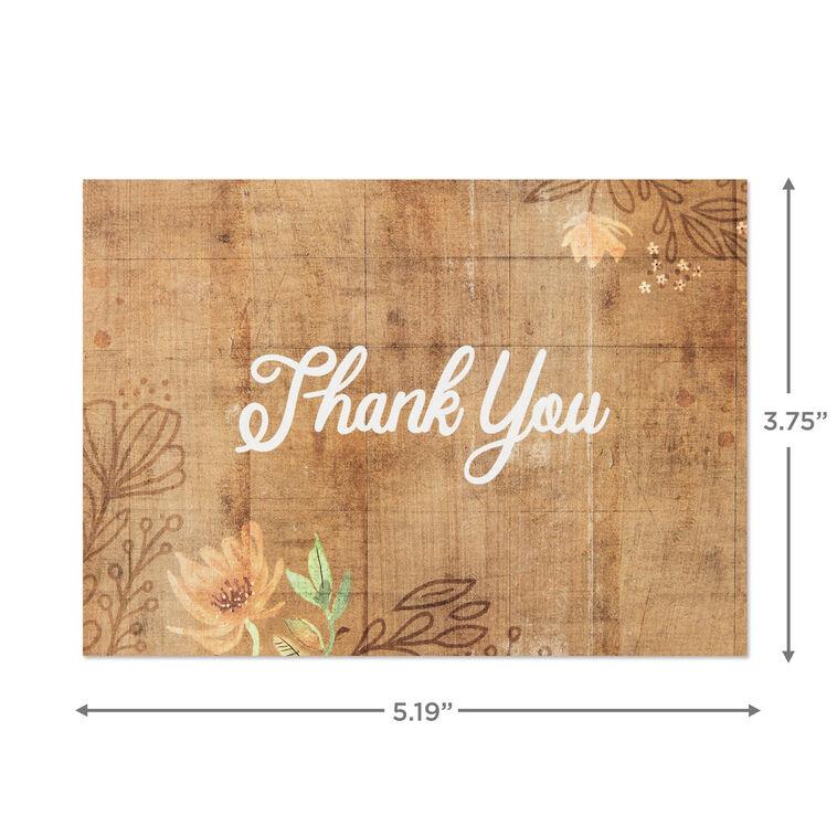 Hallmark Rustic Chic Assorted Blank Thank-You Notes Pack Of 48
