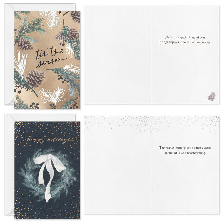Hallmark Rustic Elegance Boxed Christmas Cards Assortment Pack Of 24