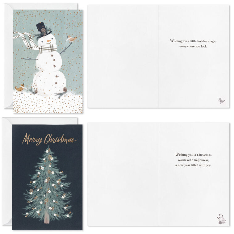 Hallmark Rustic Elegance Boxed Christmas Cards Assortment Pack Of 24