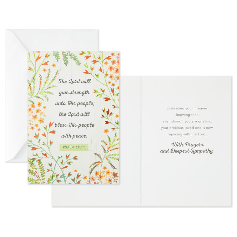 Hallmark Rustic Floral Assorted Religious Sympathy Cards Pack Of 12