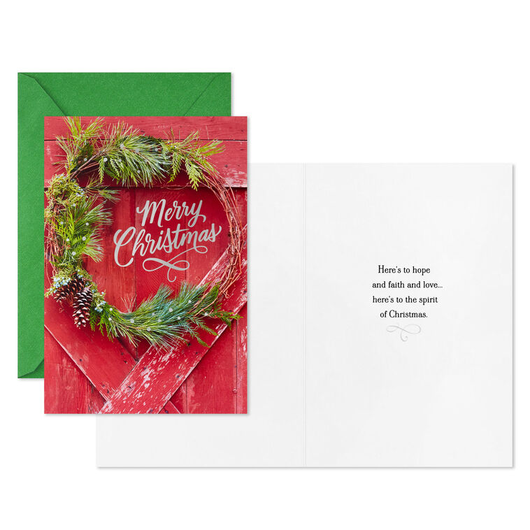 Hallmark Rustic Red Barn Door Boxed Christmas Cards Pack Of 40