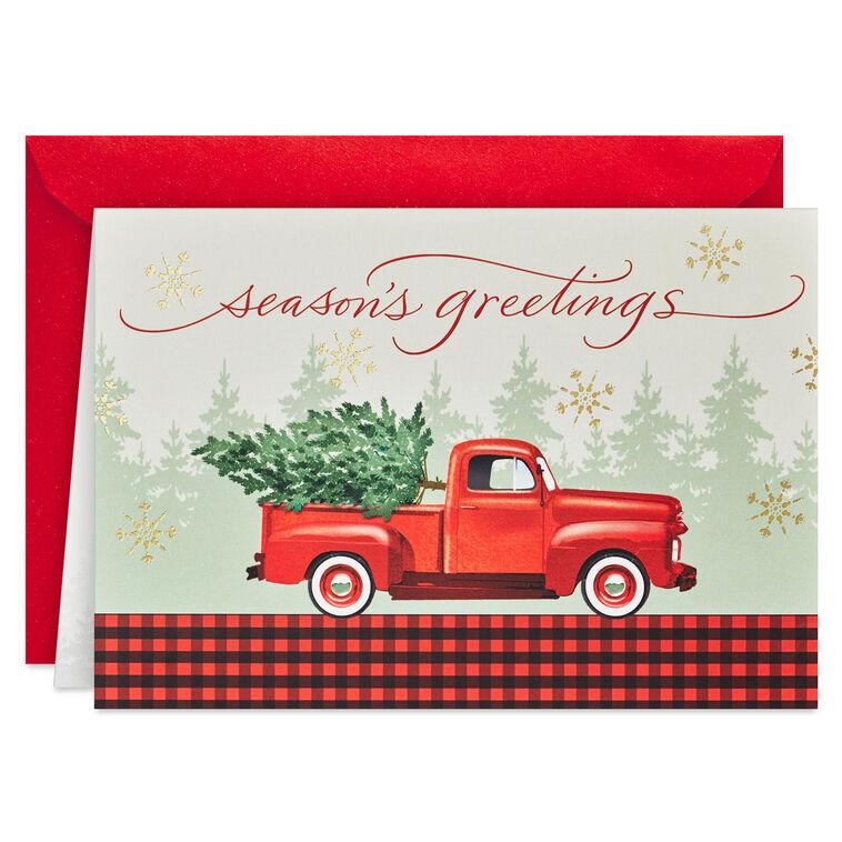 Hallmark Rustic Red Truck Boxed Christmas Cards Pack Of 40