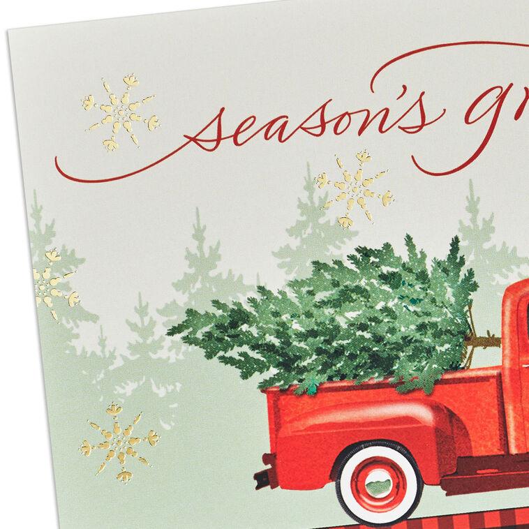 Hallmark Rustic Red Truck Boxed Christmas Cards Pack Of 40