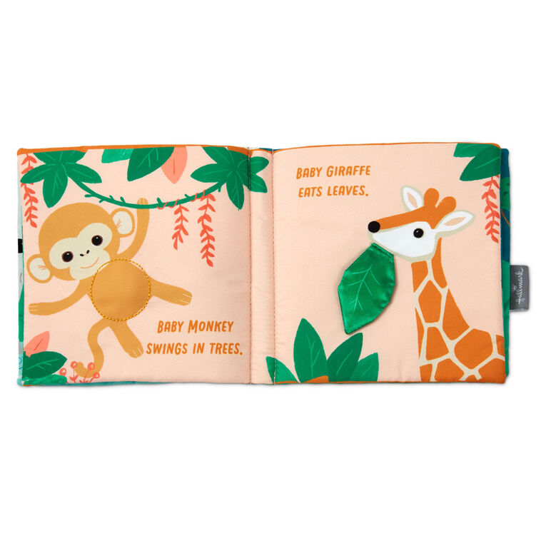 Hallmark Safari Friends Touch-and-Feel Fabric Book For Kids