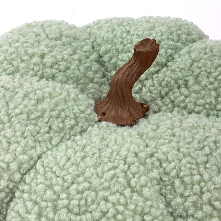 Hallmark Sage Green Plush Fabric Pumpkin Fall Decoration