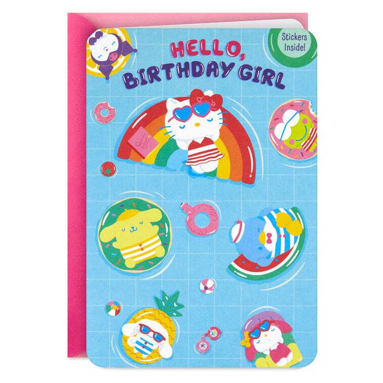 hallmark SANRIO® Hello Kitty® and Friends Fabulous You Birthday Card for Girls With Stickers