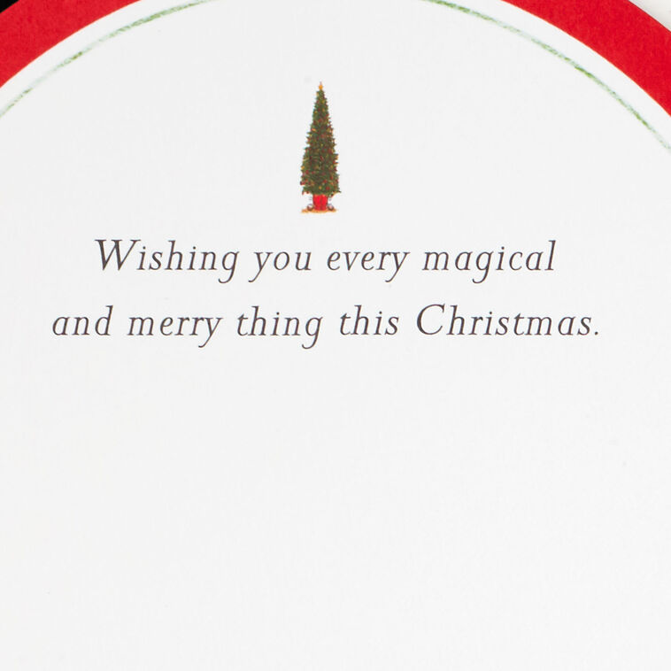 Hallmark Santa's Sleigh Snow Globe Musical 3D Pop-Up Christmas Card With Motion