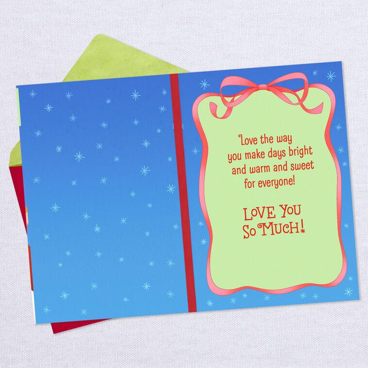 Hallmark Santa With Kitten Christmas Card For Granddaughter