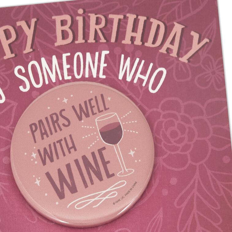 Hallmark Sassy Kick-Assy Fun-in-Your-Glassy Birthday Card With Detachable Button