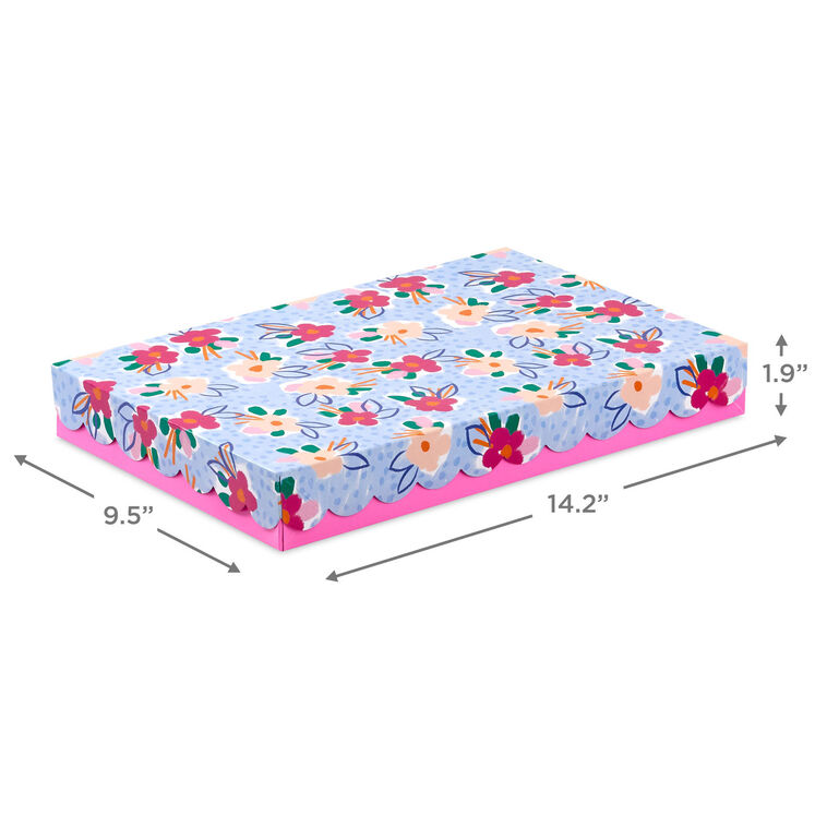 Hallmark Scalloped Designs On Pink 3-Pack Assorted Medium Gift Box Bundle