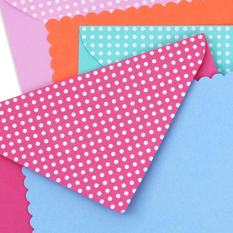 Hallmark Scalloped Edge Assorted Blank Flat Note Cards In Caddy Pack Of 40