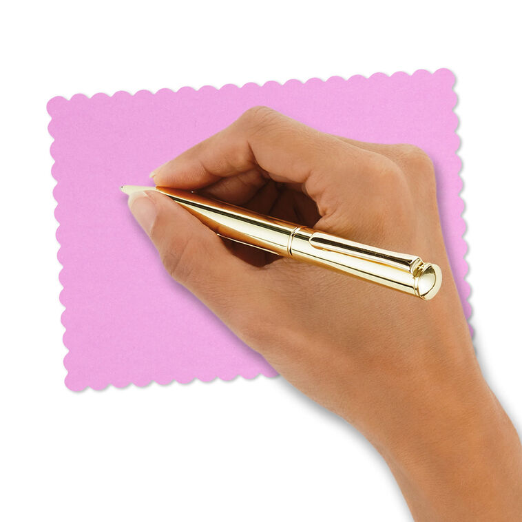 Hallmark Scalloped Edge Assorted Blank Flat Note Cards In Caddy Pack Of 40