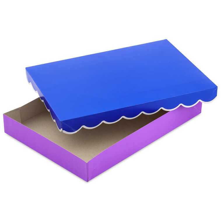 Hallmark Scalloped Solids 3-Pack Assorted Small Gift Box Bundle