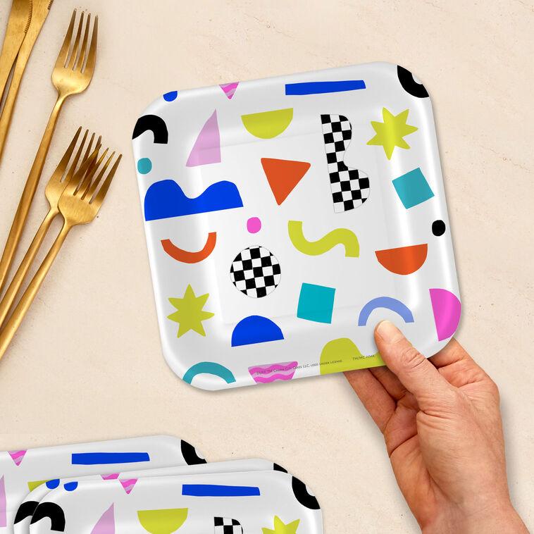Hallmark Scattered Shapes On White Dessert Plates Pack Of 8