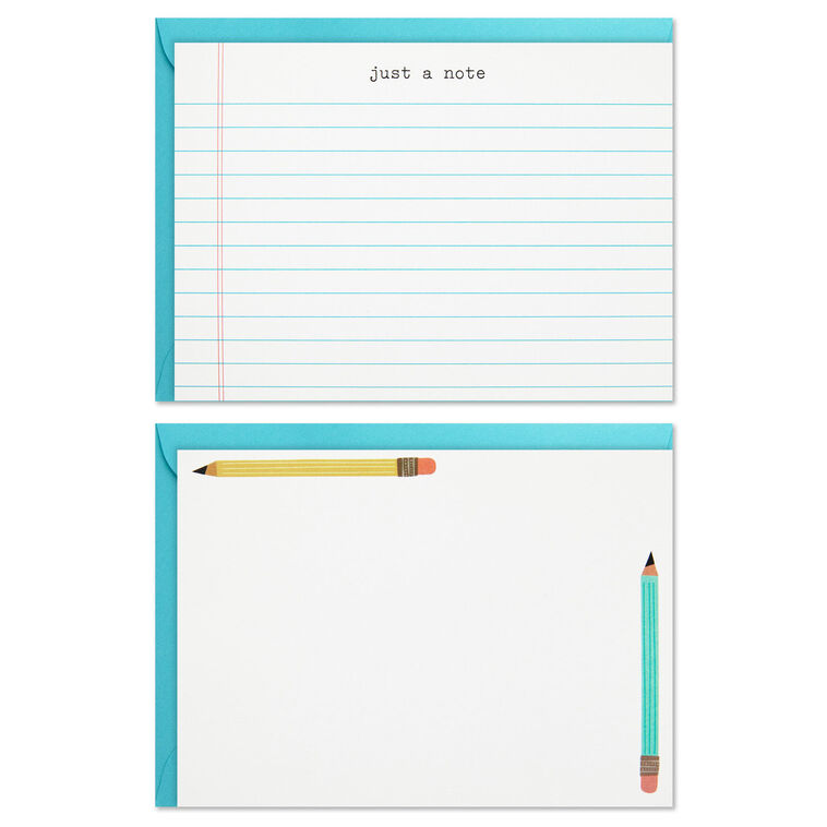 Hallmark School Fun Flat Note Cards In Caddy Box Of 40