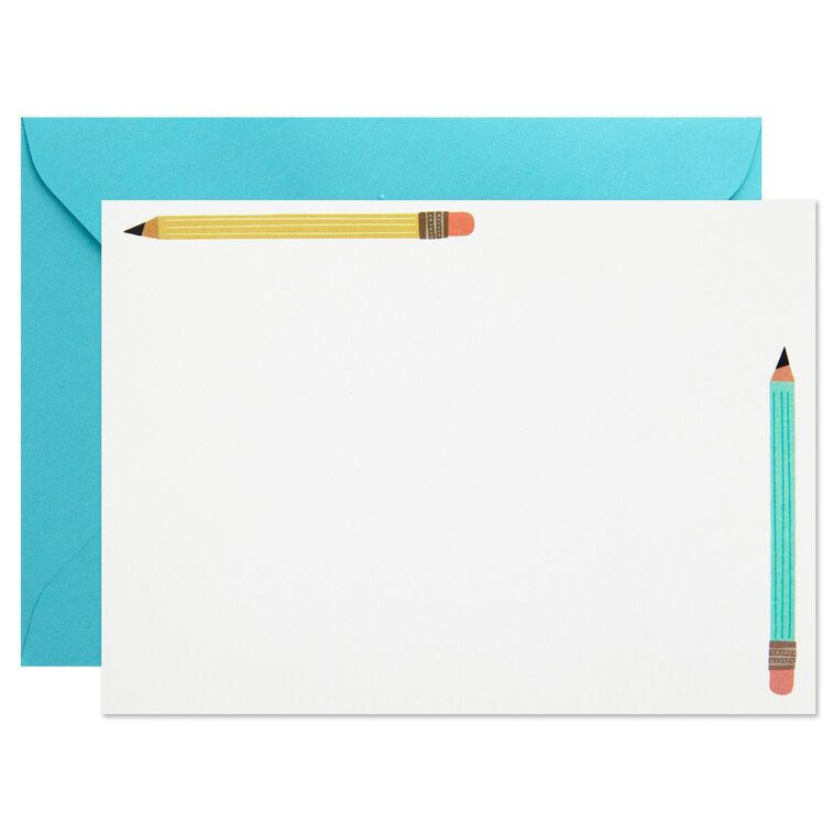 Hallmark School Fun Flat Note Cards In Caddy Box Of 40