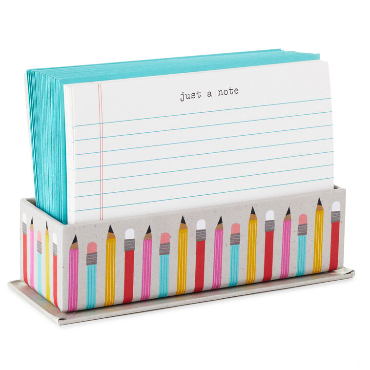 hallmark School Fun Flat Note Cards in Caddy Box of 40
