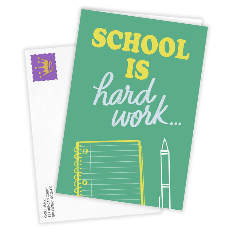 Hallmark School Is Hard Work Custom Encouragement Card