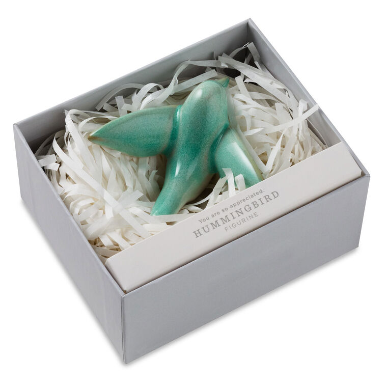 Hallmark Sculpted Blue And Green Hummingbird Figurine 1.75"